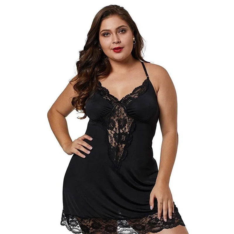 Elegant Satin Lace Nightgown™